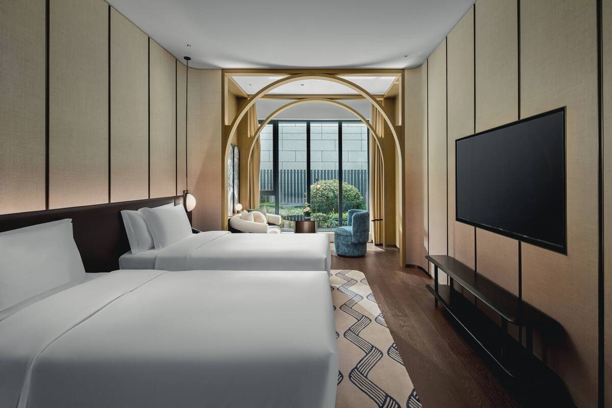 Standard Room, 2 Double Beds, Garden View | Down comforters, minibar, in-room safe, blackout drapes