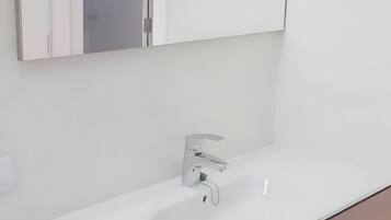 Ducha, secador de pelo y toallas