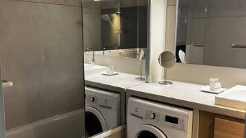 Free toiletries, hair dryer, towels, soap