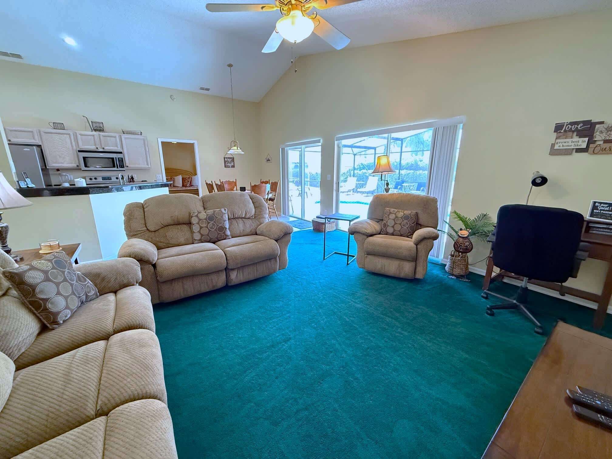 獨棟房屋, 多張床, 可使用泳池, 泳池景觀 (3-Bedroom Southern Dunes Pool) | 起居區