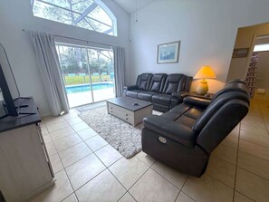 House, Multiple Beds, Pool Access, Pool View (Southern Dunes Villa with Golf Course) | Living area - Southern Dunes Villa With Golf Course View (Haines City)