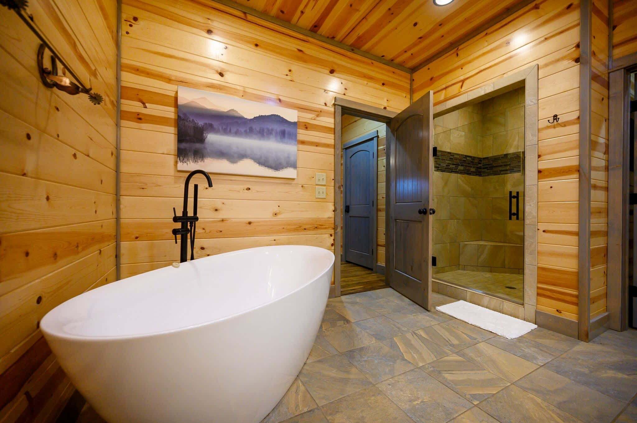 Cabin, Multiple Beds, Hot Tub, Garden View (Heartland Retreat) | Bathroom | Towels