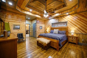 Cabaña, varias camas, hidromasaje, vista al jardín (Heartland Retreat) | 4 habitaciones, decoración personalizada y muebles diferentes 