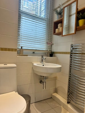 Hair dryer, towels