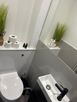 Hair dryer, towels