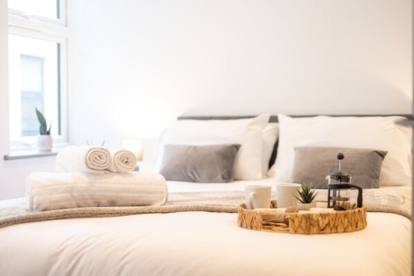 2 bedrooms, iron/ironing board, travel crib, WiFi