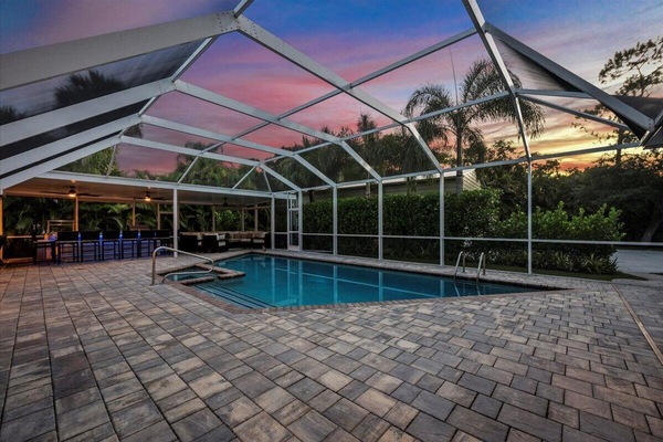 Outdoor pool, a heated pool