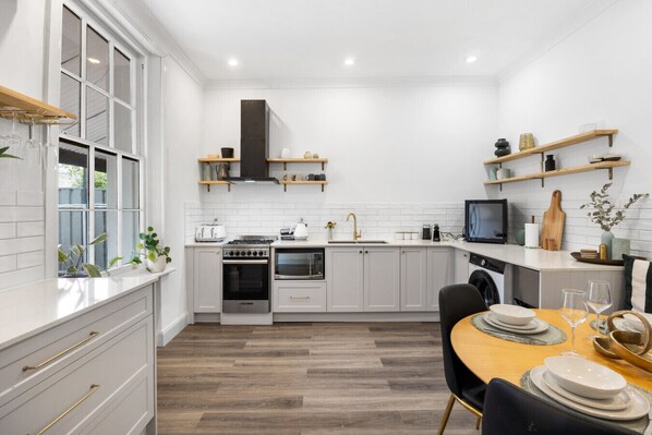 Microwave, oven, stovetop, toaster