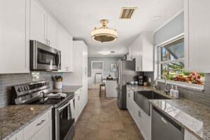 Microwave, oven, stovetop, dishwasher