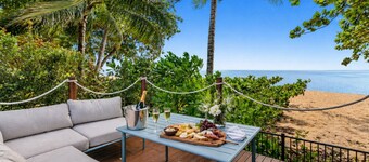 Sandveil | Absolute Beachfront Access Home with Pool, Ocean Views & Family Space
