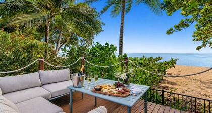 Sandveil | Absolute Beachfront Access Home with Pool, Ocean Views & Family Space