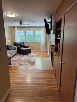 Smart TV, fireplace
