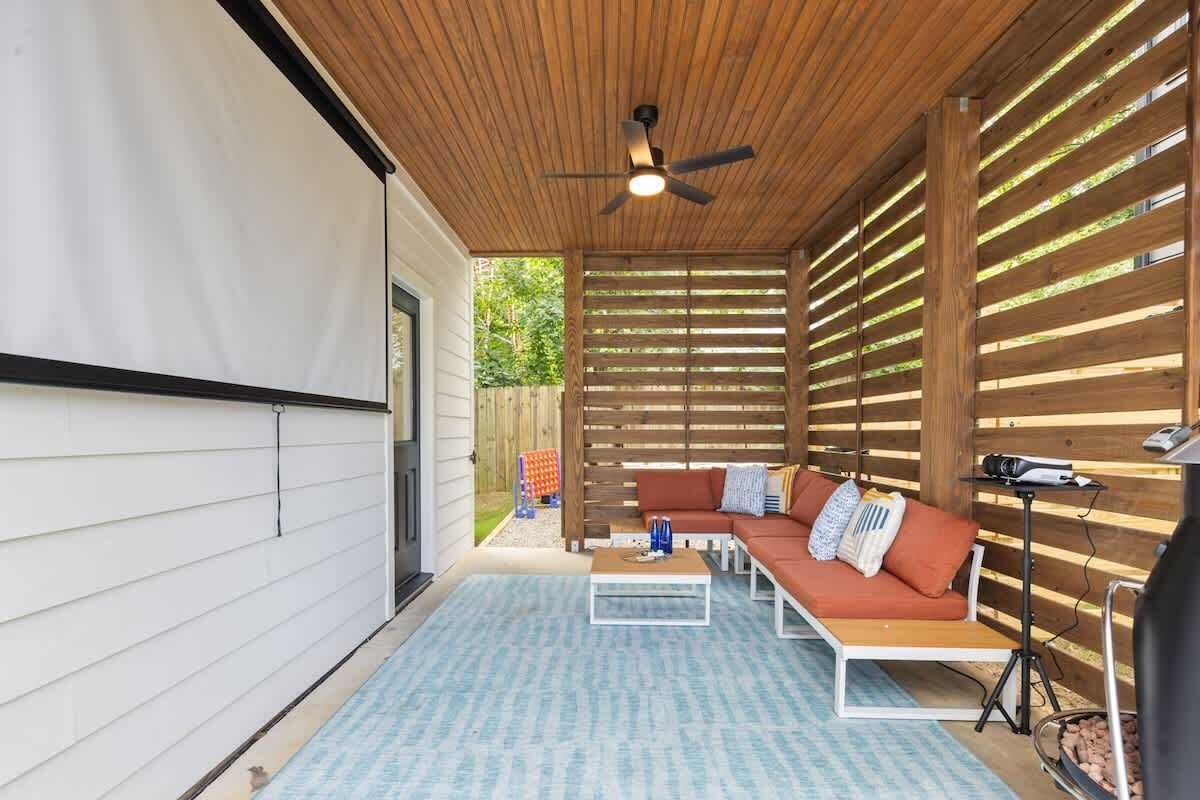 Relax and unwind in this stylish outdoor living space.