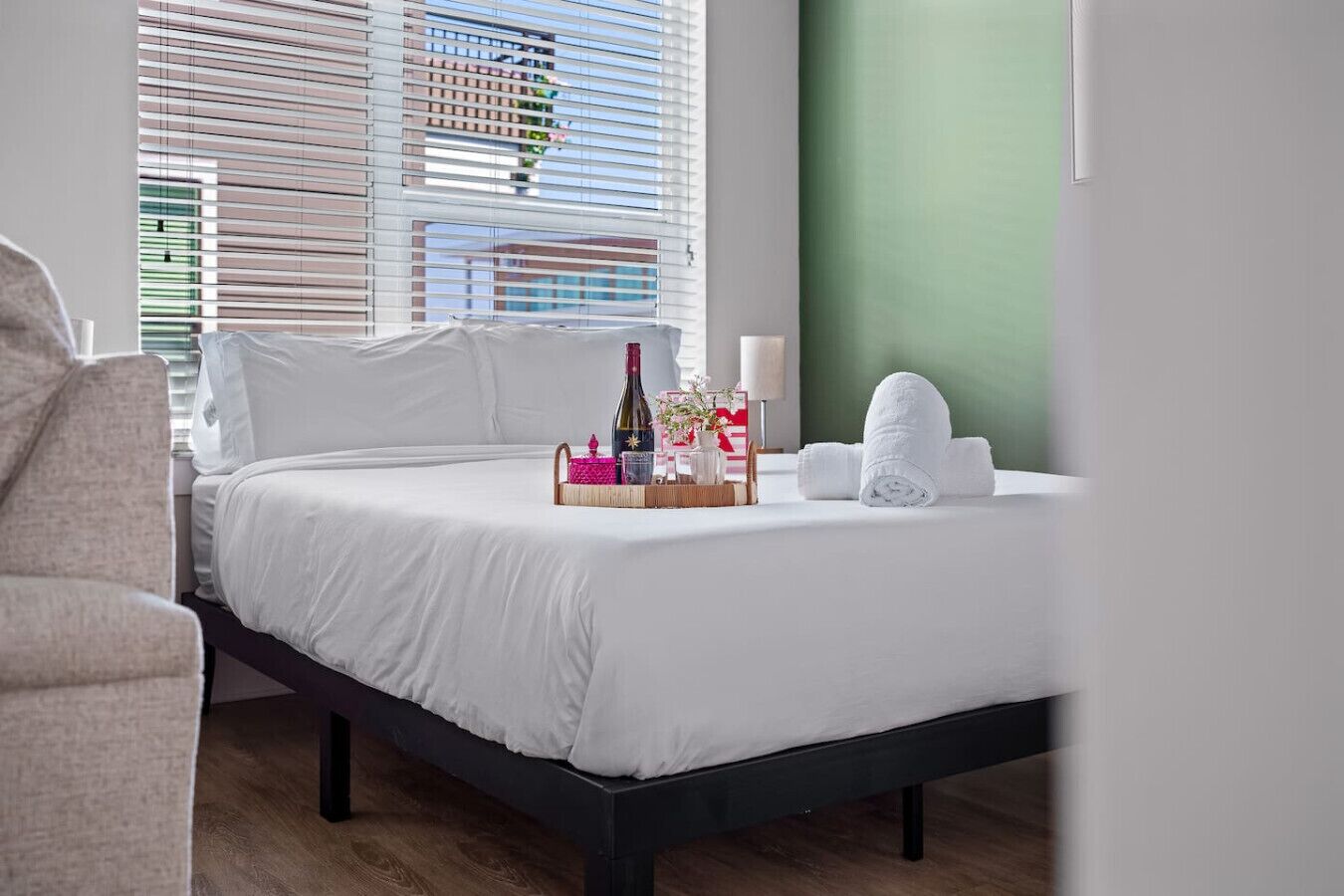 Desk, iron/ironing board, travel crib, WiFi