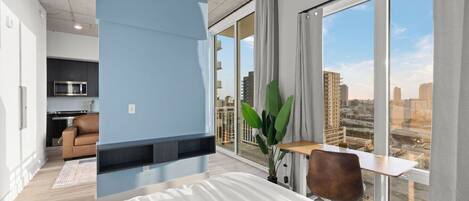 Desk, iron/ironing board, WiFi, bed sheets