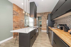 Townhome, Multiple Beds, Kitchen (The Baymiller Row) | Private kitchen | Fridge, microwave, oven, stovetop - The Baymiller Row - For 6! (Cincinnati)
