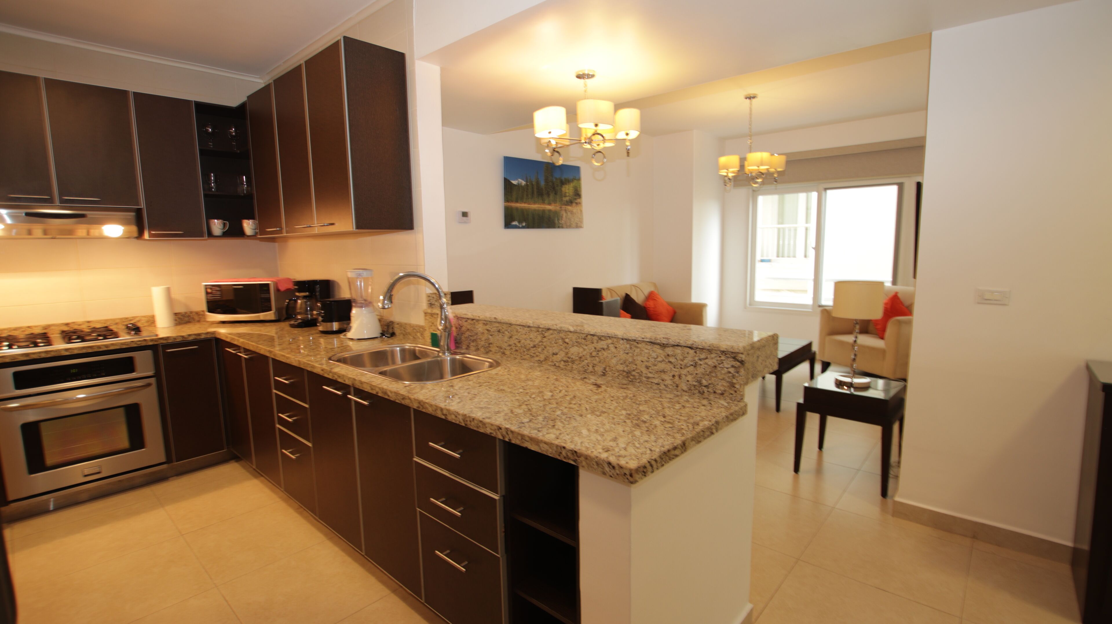 Microwave, oven, stovetop, coffee/tea maker