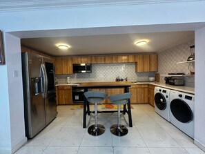 Microwave, oven, stovetop, dishwasher