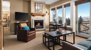 TV, fireplace, DVD player