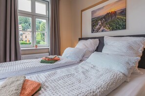 1 bedroom, internet, bed sheets