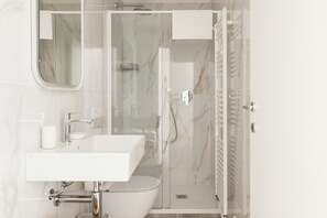 Free toiletries, hair dryer, bidet, towels