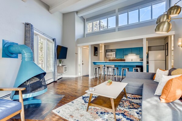 TV connectée, cheminée