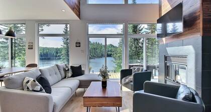 Chalet LâEnchanteur âą Bord du lac âą Luxe âą 6 chambres, 3 SDB, SPA