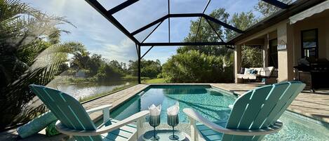 A heated pool