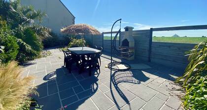 Grand GĂźte sleeps 14 with view of Mont Saint Michel