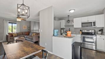 Microwave, oven, stovetop, dishwasher