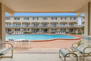 A heated pool