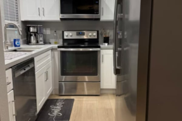 Microwave, oven, stovetop, dishwasher