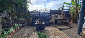 Nhà dành cho gia đình, 3 phòng ngủ, 2 phòng tắm, quang cảnh một góc biển | Hiên