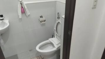 Towels, soap, toilet paper