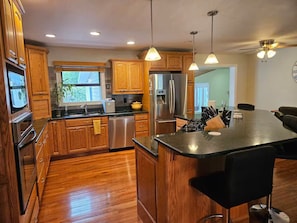 Microwave, oven, stovetop, dishwasher