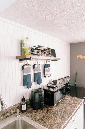 Microwave, oven, stovetop