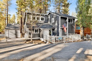 Exterior - Moose-in' Around ~ Walk to Slopes Mountain Home with Private Hot Tub, Ski Locker. (Big Bear Lake)