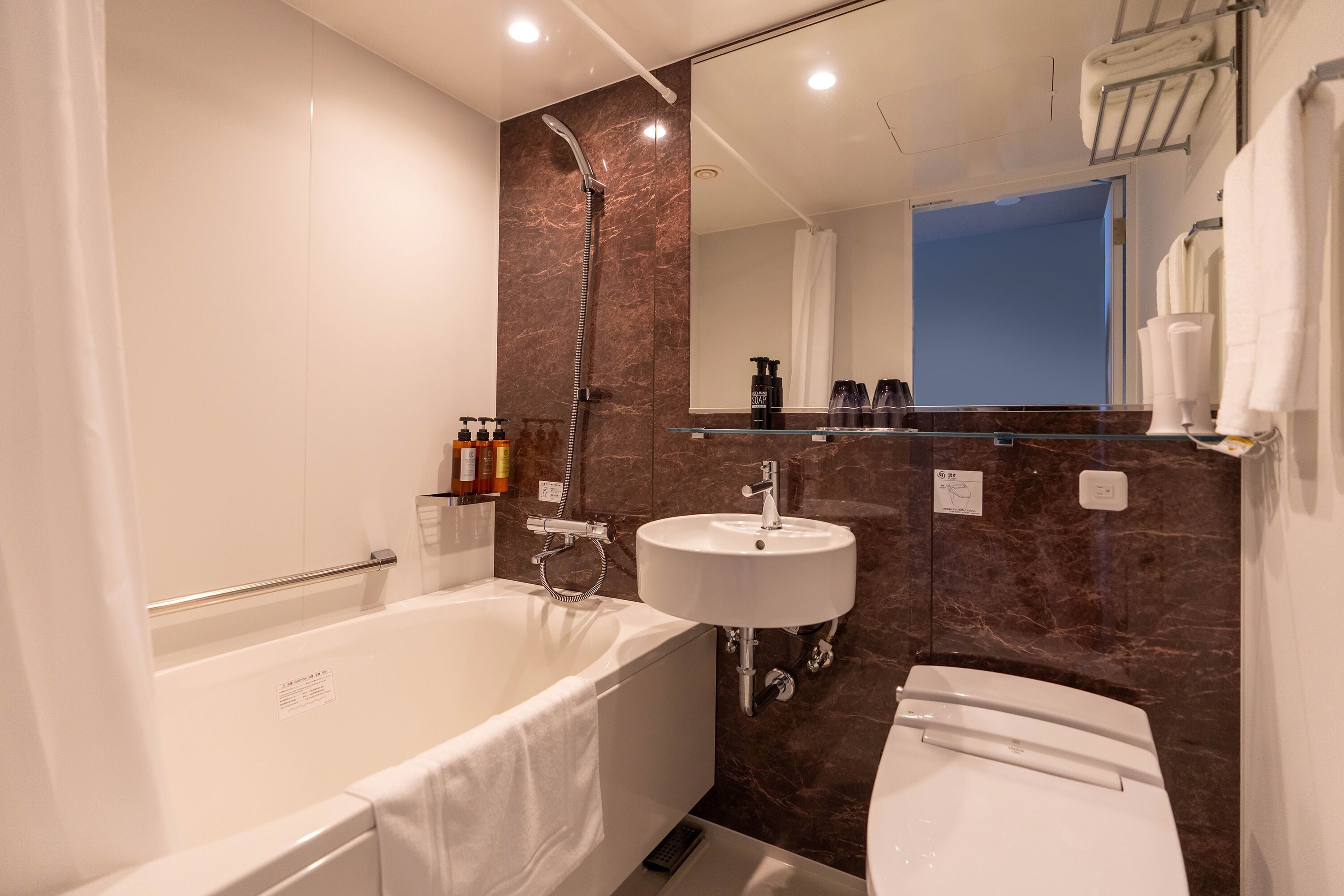Quarto duplo standard | Banheiro | Produtos de toalete grátis, shampoo, papel higiênico 