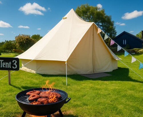 Huge Cozy Bell Tent with Tv and Heating
