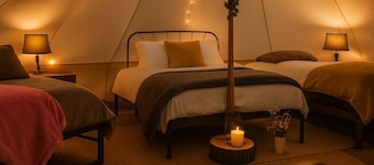 Huge Cozy Bell Tent with Tv and Heating