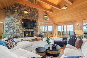 Smart TV, fireplace, video games, computer monitors