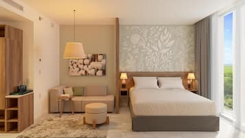 Tabla de planchar con plancha, wifi gratis y ropa de cama