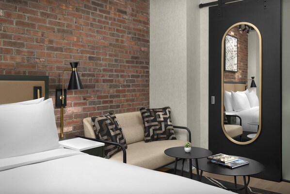 Deluxe Room, 1 King Bed | Premium bedding, in-room safe, desk, laptop workspace - The Livingston, part of JdV by Hyatt (Brooklyn)