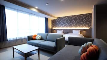 Deluxe-værelse med 2 enkeltsenge | Pengeskab på værelset, individuel indretning, mørklægningsgardiner