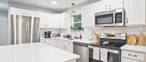 Microwave, oven, stovetop, dishwasher