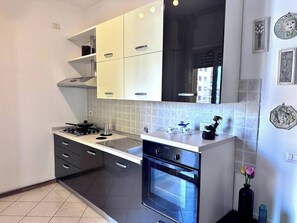 Fridge, oven, stovetop, dishwasher