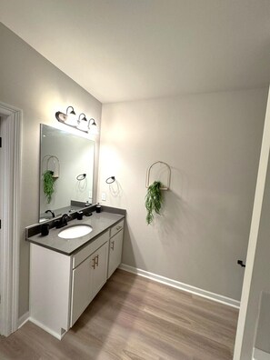 Hair dryer, towels