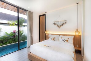 Vila, 1 quarto, piscina particular | Wi-Fi de cortesia, roupa de cama