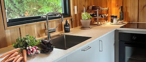 Fridge, oven, stovetop, dishwasher
