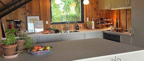 Frigorífico, horno, placa de cocina y lavavajillas